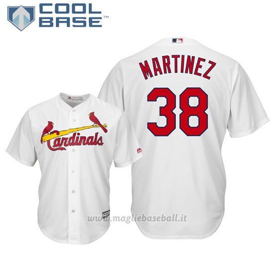 Maglia Baseball Uomo St. Louis Cardinals Jose Martinez Cool Base Majestic 1ªBianco